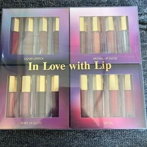 In Love with Lip Lipstick and Gloss Set - Red, Pink, Purple